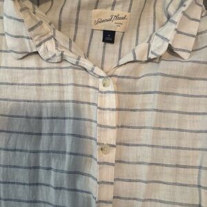 Universal Thread super soft linen Blue and White Striped Shirt